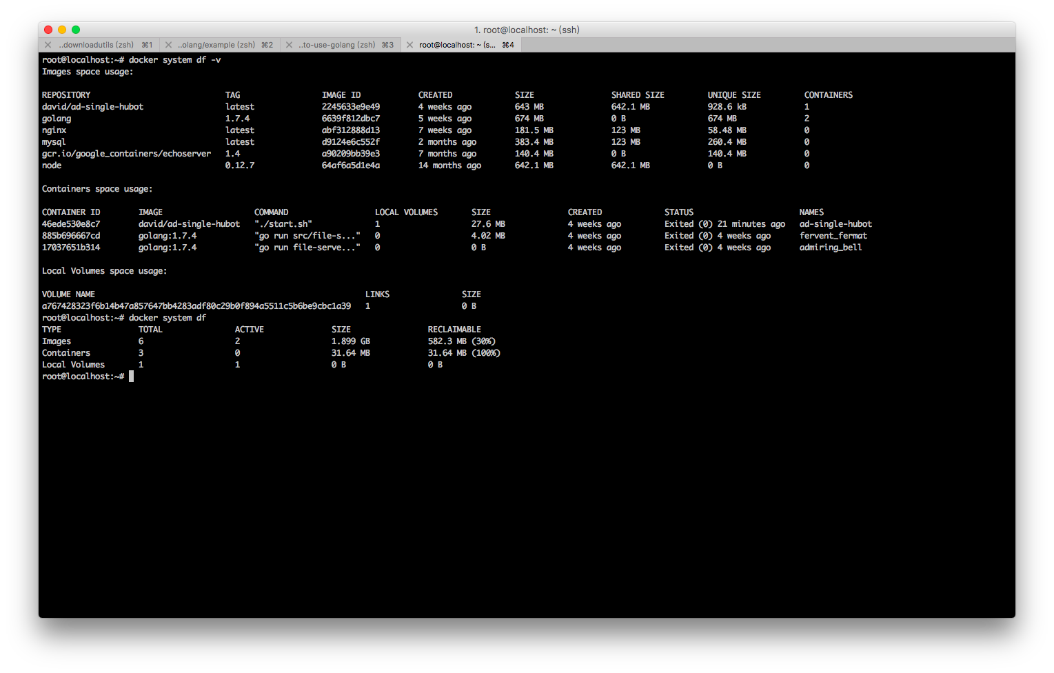docker 1.13中docker system df的浅析(更新)